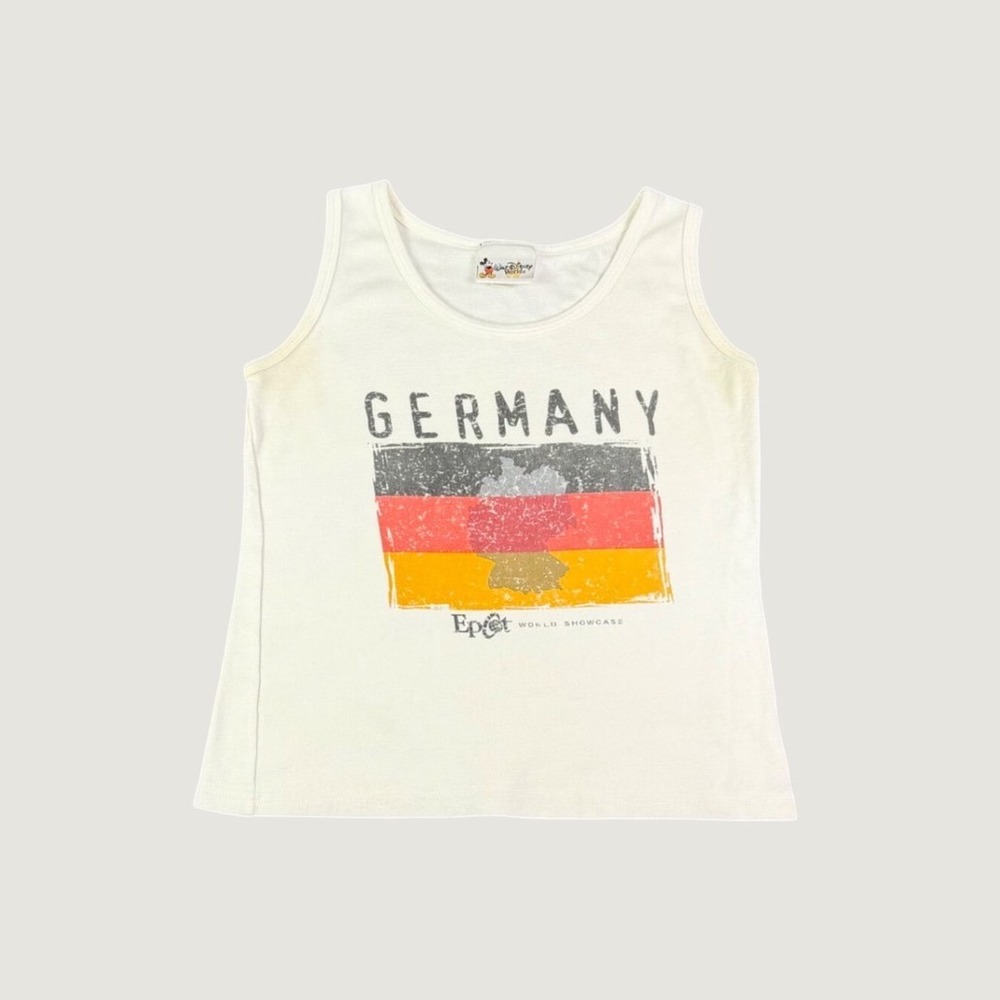 Walt Disney World Epcot World Showcase Germany Tank Top Cream Medium Vintage